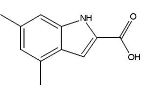 4,6-DIMETHYL-1H-INDOLE-2-CARBOXYLIC ACID structure, CAS 383132-27-2