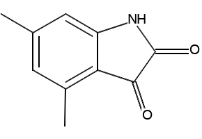 4,6-DIMETHYLINDOLINE-2,3-DIONE structure, CAS 49820-06-6