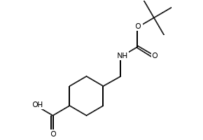4-(((TERT-BUTOXYCARBONYL)AMINO)METHYL)CYCLOHEXANECARBOXYLIC ACID structure, CAS 162046-58-4