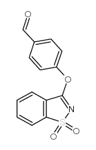 4-((1,1-DIOXIDOBENZO[D]ISOTHIAZOL-3-YL)OXY)BENZALDEHYDE structure, CAS 132636-66-9