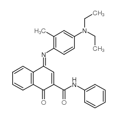 4-((4-(DIETHYLAMINO)-2-METHYLPHENYL)IMINO)-1-OXO-N-PHENYL-1,4-DIHYDRONAPHTHALENE-2-CARBOXAMIDE structure, CAS 102187-19-9