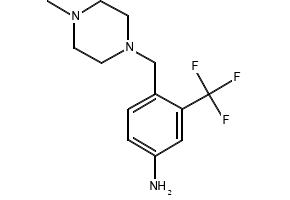 4-((4-METHYLPIPERAZIN-1-YL)METHYL)-3-(TRIFLUOROMETHYL)ANILINE structure, CAS 694499-26-8