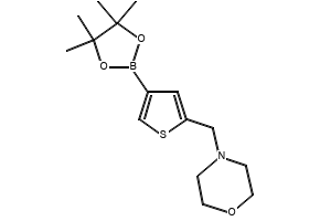 4-((5-(4,4,5,5-TETRAMETHYL-1,3,2-DIOXABOROLAN-2-YL)THIOPHEN-2-YL)METHYL)MORPHOLINE structure, CAS 950603-39-1