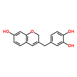 4-((7-HYDROXY-2H-CHROMEN-3-YL)METHYL)BENZENE-1,2-DIOL structure, CAS 1111897-60-9