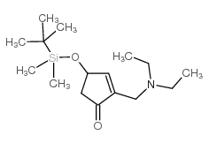 4-((TERT-BUTYLDIMETHYLSILYL)OXY)-2-((DIETHYLAMINO)METHYL)CYCLOPENT-2-ENONE structure, CAS 117254-07-6