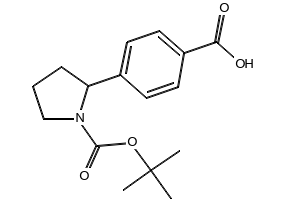 4-(1-(TERT-BUTOXYCARBONYL)PYRROLIDIN-2-YL)BENZOIC ACID structure, CAS 863769-40-8