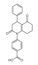 4-(2,5-DIOXO-4-PHENYL-3,4,5,6,7,8-HEXAHYDROQUINOLIN-1(2H)-YL)BENZOIC ACID structure, CAS 132600-15-8