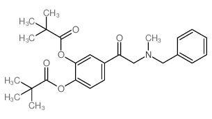 4-(2-(BENZYL(METHYL)AMINO)ACETYL)-1,2-PHENYLENE BIS(2,2-DIMETHYLPROPANOATE) structure, CAS 42146-03-2
