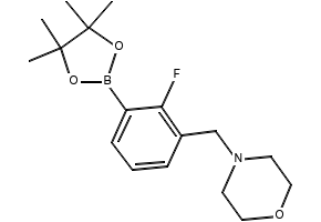 4-(2-FLUORO-3-(4,4,5,5-TETRAMETHYL-1,3,2-DIOXABOROLAN-2-YL)BENZYL)MORPHOLINE structure, CAS 1256360-51-6
