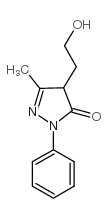 4-(2-HYDROXYETHYL)-3-METHYL-1-PHENYL-1H-PYRAZOL-5(4H)-ONE structure, CAS 10223-33-3