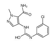 4-(3-(3-CHLOROPHENYL)UREIDO)-1-METHYL-1H-PYRAZOLE-5-CARBOXAMIDE structure, CAS 1006214-09-0