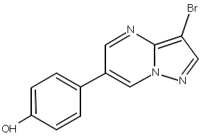 4-(3-BROMOPYRAZOLO[1,5-A]PYRIMIDIN-6-YL)PHENOL structure, CAS 945376-95-4