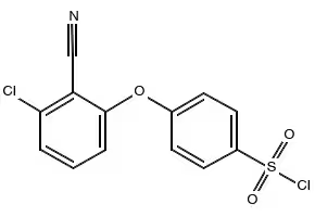 4-(3-CHLORO-2-CYANOPHENOXY)BENZENE-1-SULFONYL CHLORIDE structure, CAS 175136-72-8