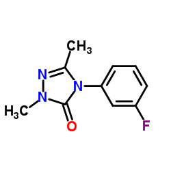 4-(3-FLUOROPHENYL)-1,3-DIMETHYL-1H-1,2,4-TRIAZOL-5(4H)-ONE structure, CAS 860786-18-1