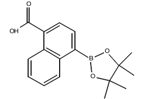 4-(4,4,5,5-TETRAMETHYL-1,3,2-DIOXABOROLAN-2-YL)-1-NAPHTHOIC ACID structure, CAS 1073353-77-1