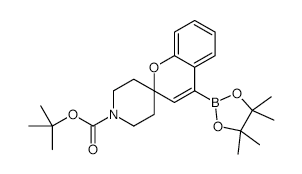 4-(4,4,5,5-TETRAMETHYL-1,3,2-DIOXABOROLAN-2-YL)-SPIRO[2H-1-BENZOPYRAN-2,4'-PIPERIDINE]-1'-CARBOXYLIC ACID 1,1-DIMETHYLETHYL ESTER structure, CAS 911228-63-2