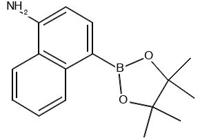4-(4,4,5,5-TETRAMETHYL-1,3,2-DIOXABOROLAN-2-YL)NAPHTHALEN-1-AMINE structure, CAS 1218790-22-7