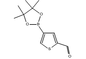 4-(4,4,5,5-TETRAMETHYL-1,3,2-DIOXABOROLAN-2-YL)THIOPHENE-2-CARBALDEHYDE structure, CAS 881381-12-0