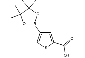 4-(4,4,5,5-TETRAMETHYL-1,3,2-DIOXABOROLAN-2-YL)THIOPHENE-2-CARBOXYLIC ACID structure, CAS 1010836-19-7