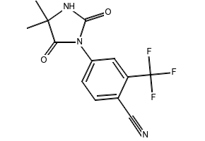 4-(4,4-DIMETHYL-2,5-DIOXOIMIDAZOLIDIN-1-YL)-2-TRIFLUOROMETHYLBENZONITRILE structure, CAS 143782-20-1