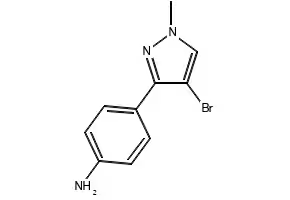4-(4-BROMO-1-METHYL-1H-PYRAZOL-3-YL)ANILINE structure, CAS 175276-41-2