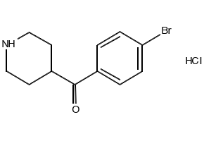 4-(4-BROMOBENZOYL)PIPERIDINE HYDROCHLORIDE structure, CAS 64671-00-7