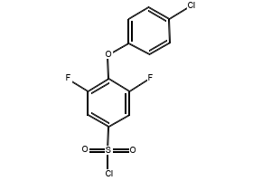 4-(4-CHLOROPHENOXY)-3,5-DIFLUOROBENZENE-1-SULFONYLCHLORIDE structure, CAS 549547-34-4