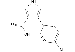 4-(4-CHLOROPHENYL)-1H-PYRROLE-3-CARBOXYLIC ACID structure, CAS 122453-98-9