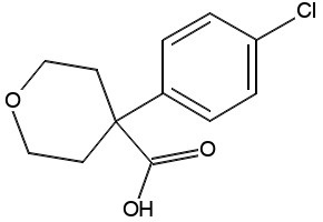 4-(4-CHLOROPHENYL)TETRAHYDRO-2H-PYRAN-4-CARBOXYLIC ACID structure, CAS 3648-57-5