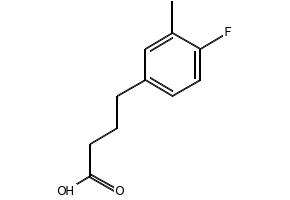 4-(4-FLUORO-3-METHYLPHENYL)BUTANOIC ACID structure, CAS 331-43-1