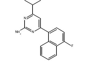 4-(4-FLUORONAPHTHALEN-1-YL)-6-ISOPROPYLPYRIMIDIN-2-AMINE HYDROCHLORIDE structure, CAS 199864-87-4