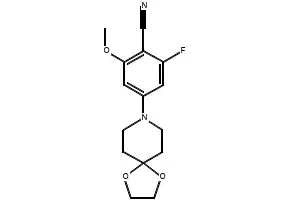4-(8-HYDROXY-1,4-DIOXASPIRO[4.5]DECAN-8-YL)BENZONITRILE structure, CAS 137464-95-0