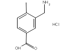 4-(AMINOMETHYL)-3-CHLOROBENZOIC ACID HYDROCHLORIDE structure, CAS 549531-01-1