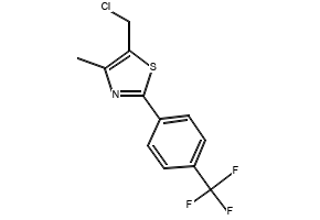 4-(CHLOROMETHYL)-2-(3-(TRIFLUOROMETHYL)PHENYL)THIAZOLE structure, CAS 886629-31-8