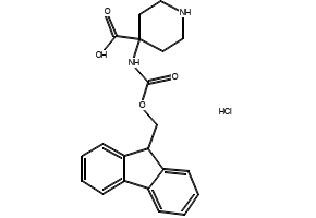 4-(FMOC-AMINO)-4-PIPERIDINECARBOXYLIC ACID HYDROCHLORIDE structure, CAS 368866-09-5