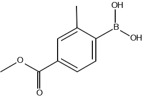 4-(METHOXYCARBONYL)-2-METHYLPHENYLBORONIC ACID structure, CAS 158429-38-0