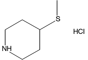 4-(METHYLTHIO)PIPERIDINE HYDROCHLORIDE structure, CAS 208245-70-9