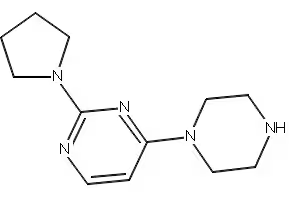 4-(PIPERAZIN-1-YL)-2,6-DI(PYRROLIDIN-1-YL)PYRIMIDINE structure, CAS 111641-17-9