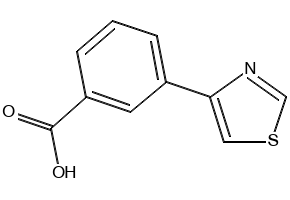 4-(THIAZOL-4-YL)BENZOIC ACID structure, CAS 877758-98-0