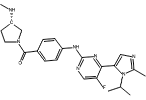4-[[5-FLUORO-4-[2-METHYL-1-(1-METHYLETHYL)-1H-IMIDAZOL-5-YL]-2-PYRIMIDINYL]AMINO]PHENYL][(3S)-3-(METHYLAMINO)-1-PYRROLIDINYL]METHANONE structure, CAS 924641-59-8
