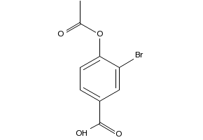4-ACETOXY-3-BROMOBENZOIC ACID structure, CAS 72415-57-7