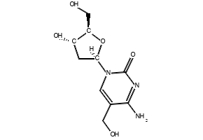 4-AMINO-1-((2R,4S,5R)-4-HYDROXY-5-(HYDROXYMETHYL)TETRAHYDROFURAN-2-YL)-5-(HYDROXYMETHYL)PYRIMIDIN-2(1H)-ONE structure, CAS 7226-77-9