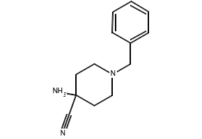 4-AMINO-1-BENZYLPIPERIDINE-4-CARBONITRILE structure, CAS 136624-42-5