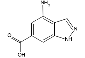 4-AMINO-1H-INDAZOLE-6-CARBOXYLIC ACID structure, CAS 885519-89-1