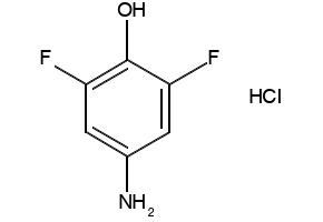 4-AMINO-2,5-DIFLUOROPHENOL HYDROCHLORIDE structure, CAS 1314406-39-7