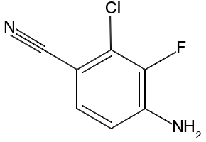 4-AMINO-2-CHLORO-3-FLUOROBENZONITRILE structure, CAS 757247-99-7