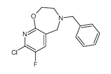 4-BENZYL-8-CHLORO-7-FLUORO-2,3,4,5-TETRAHYDROPYRIDO[3,2-F][1,4]OXAZEPINE structure, CAS 956431-24-6