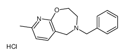 4-BENZYL-8-METHYL-2,3,4,5-TETRAHYDROPYRIDO[3,2-F][1,4]OXAZEPINE HYDROCHLORIDE structure, CAS 1348672-54-7