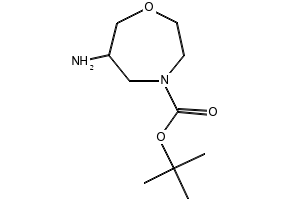 4-BOC-6-AMINO-1,4-OXAZEPANE structure, CAS 1170390-54-1