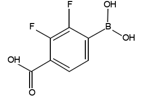 4-BORONO-2,3-DIFLUOROBENZOIC ACID structure, CAS 1029716-92-4
